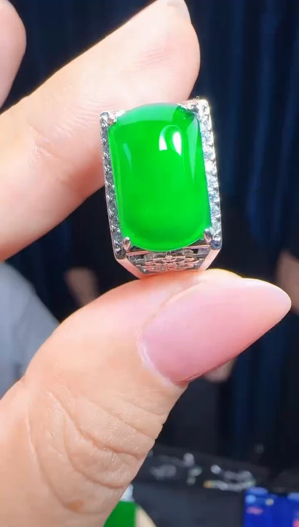 未镶嵌定制翡翠翡翠戒指7