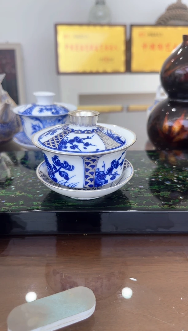 何赋森甄选——四君子三才盖碗