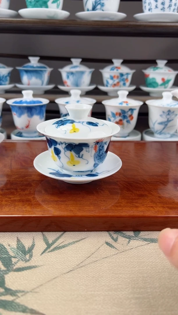 微瑕公鸡130ml三才盖碗