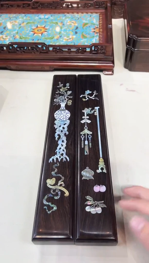 紫光檀 百宝镇尺