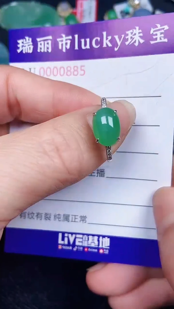 颈饰银S925镶嵌翡翠0885