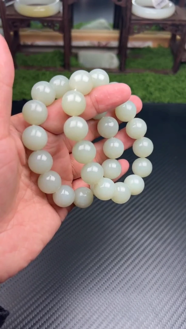 未镶嵌手串和田玉且末微色差近矿卡16多样性发货拍一发一