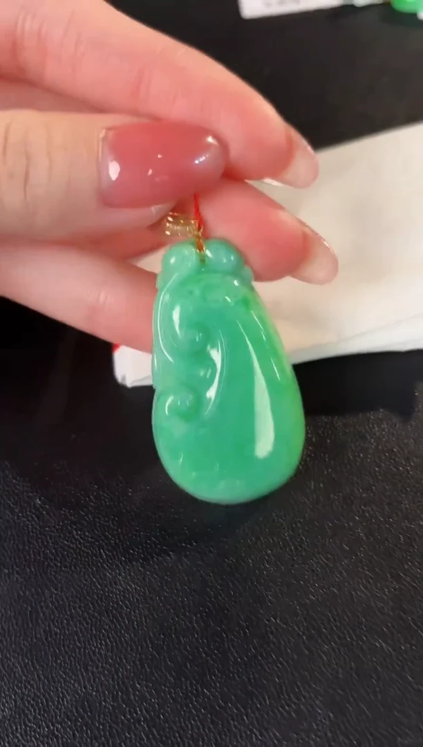 【闪购商品】翡翠颈饰18K金镶嵌缅料A货/支持复检/一件
