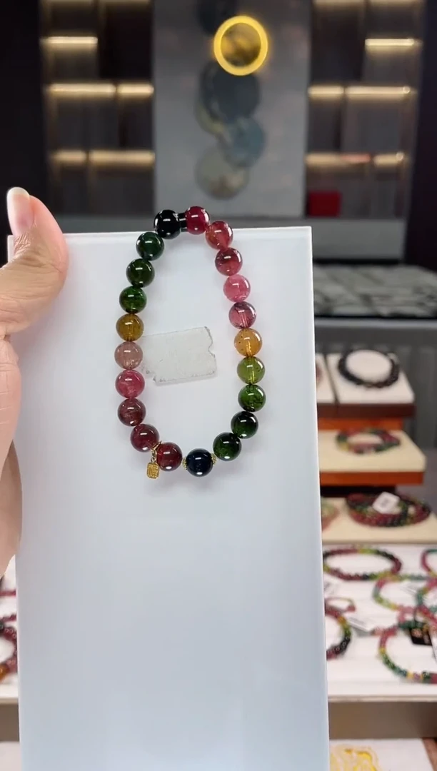 未镶嵌老矿碧玺单圈手串碧玺（多样性发一条）Q