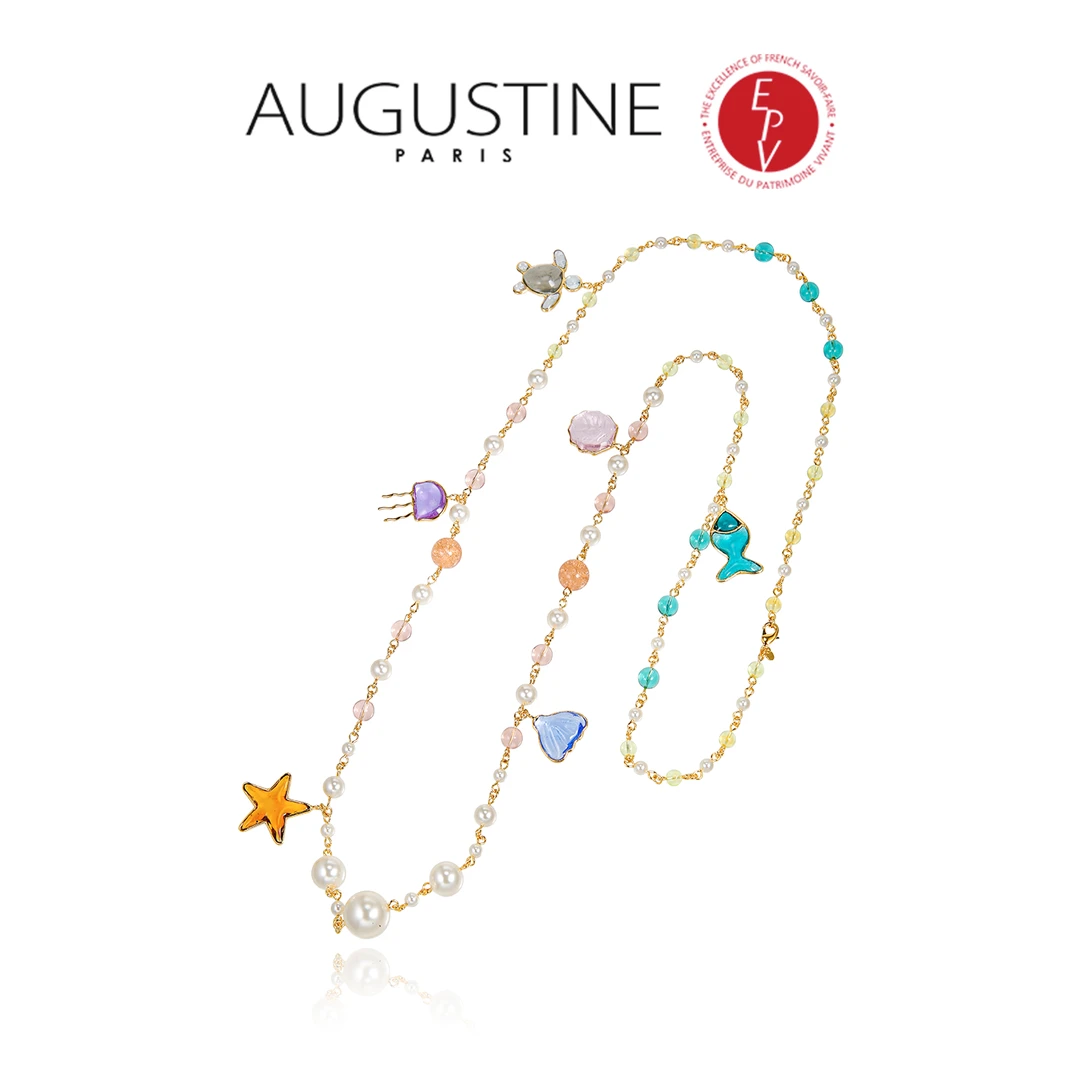 铜合金琉璃项链 AZLOOK【法国进口】AUGUSTINE奥古斯汀轻奢气质项链