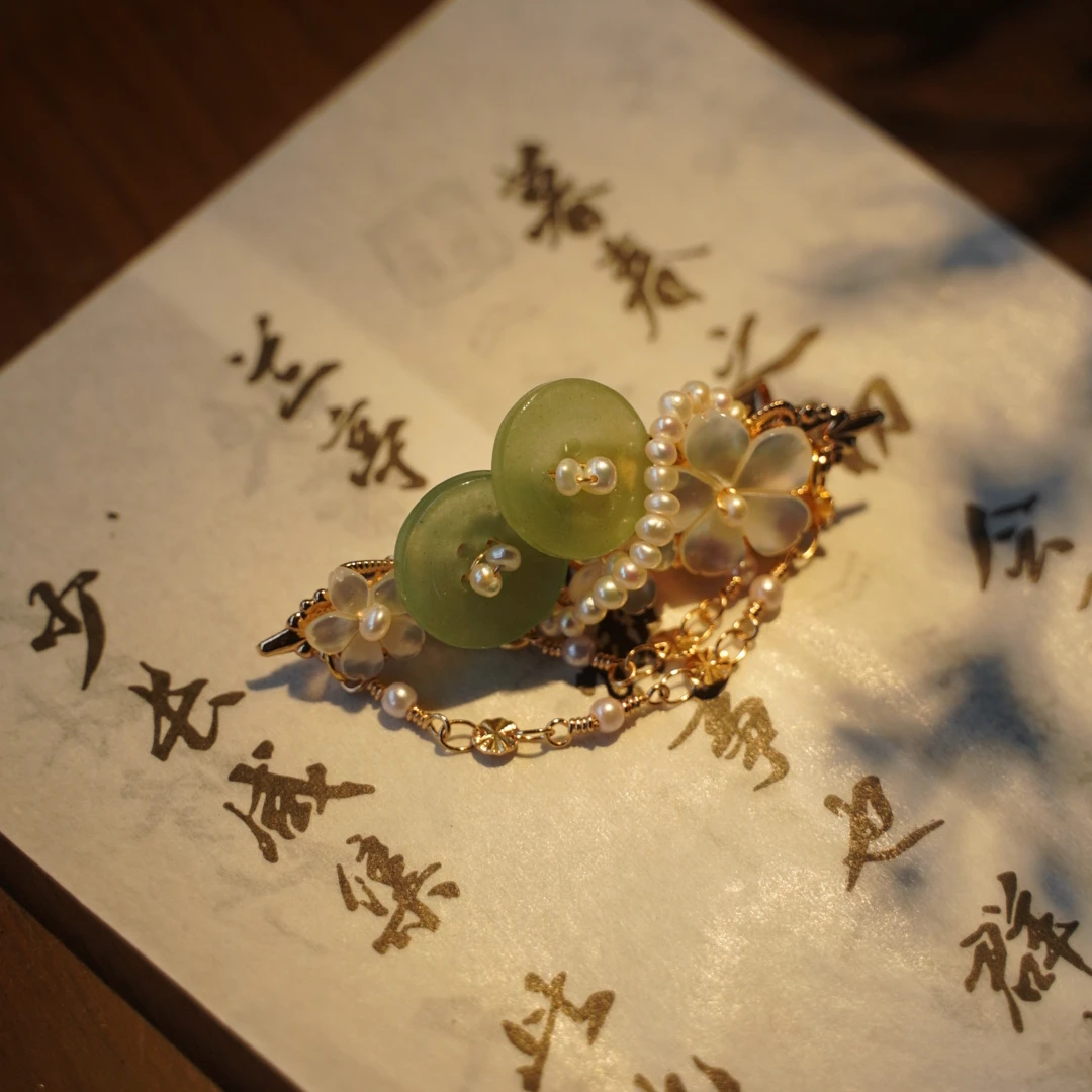 法式少女风女发簪古典簪发复古富家千金风欧若假日风国风发簪手工