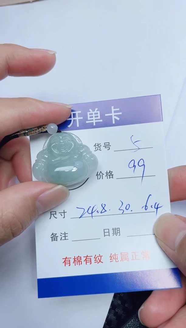 吊坠(赠链)银S925镶嵌翡翠5