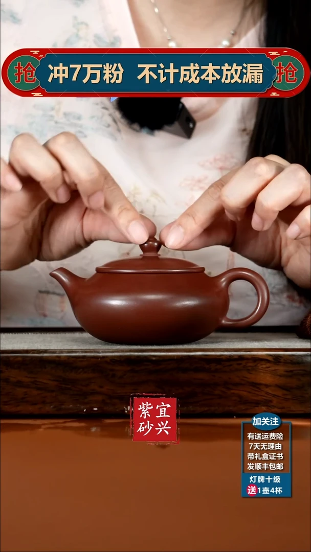 茶壶紫砂蒋静明S级龙血砂聚财纳福170CC