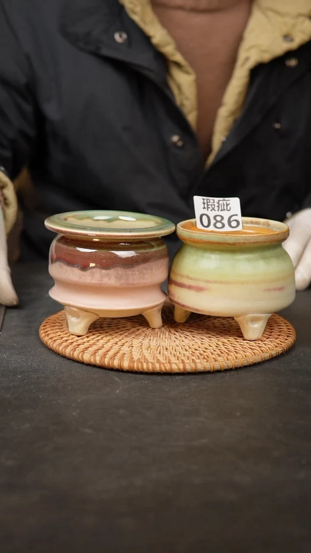 【闪购商品】瓷片086泥泥手工花盆