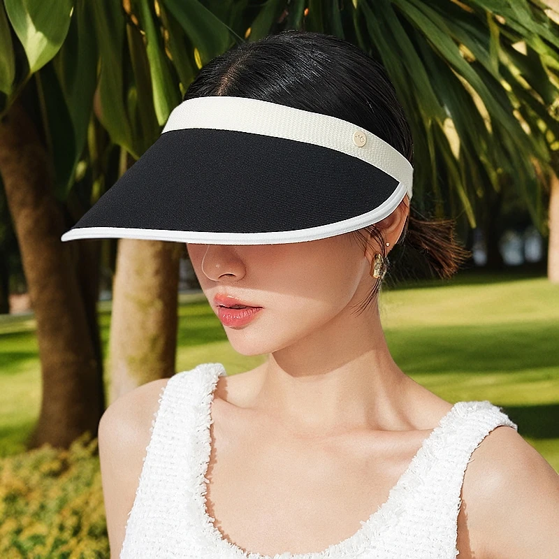 【FANCET凡饰】防晒帽女夏户外出行全脸防紫外线休闲大帽檐XD95163