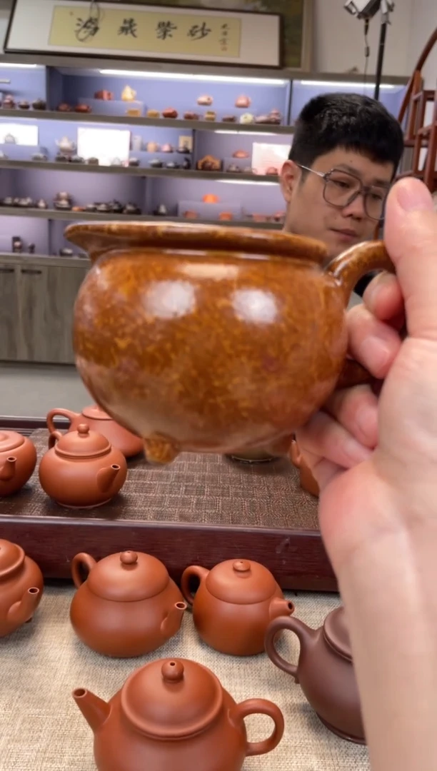 茶壶紫砂均陶 三足公道杯