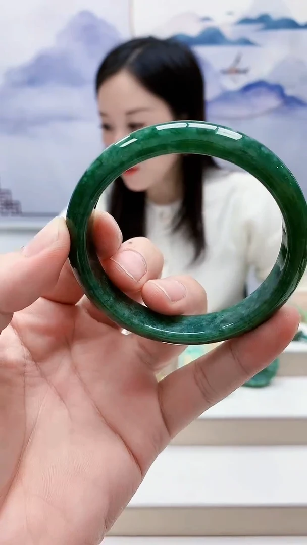 未镶嵌定制翡翠4852bb-毛货手镯17