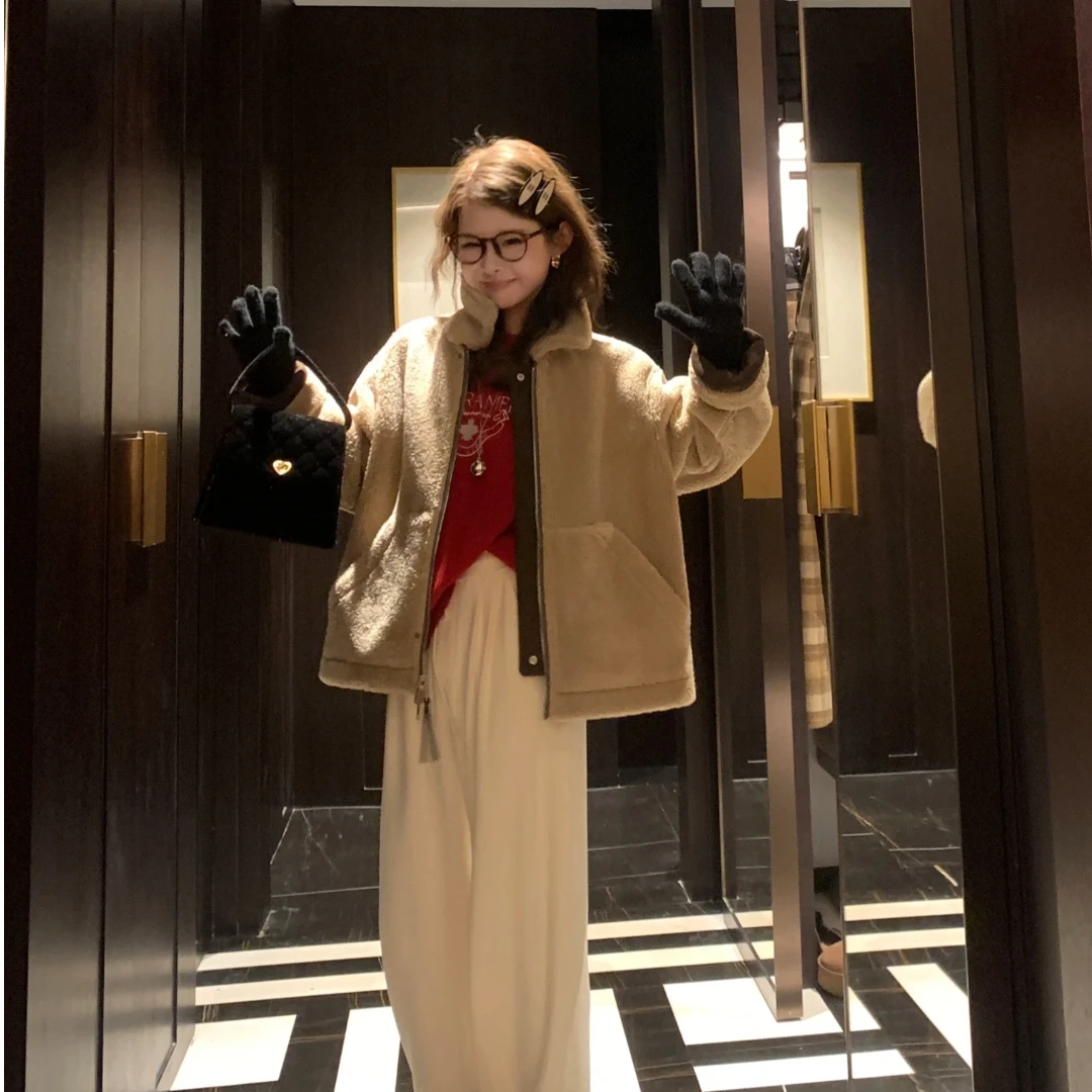未使用 MONCLER Moncler 拉链连帽摇粒绒外套 米色XL