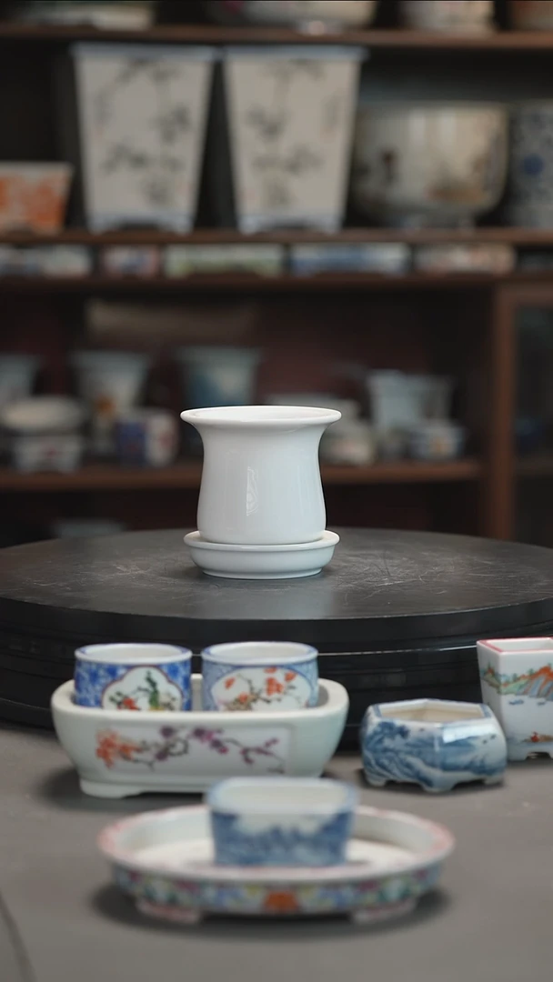 高温颜色釉盆雨**摄高温颜色釉盆