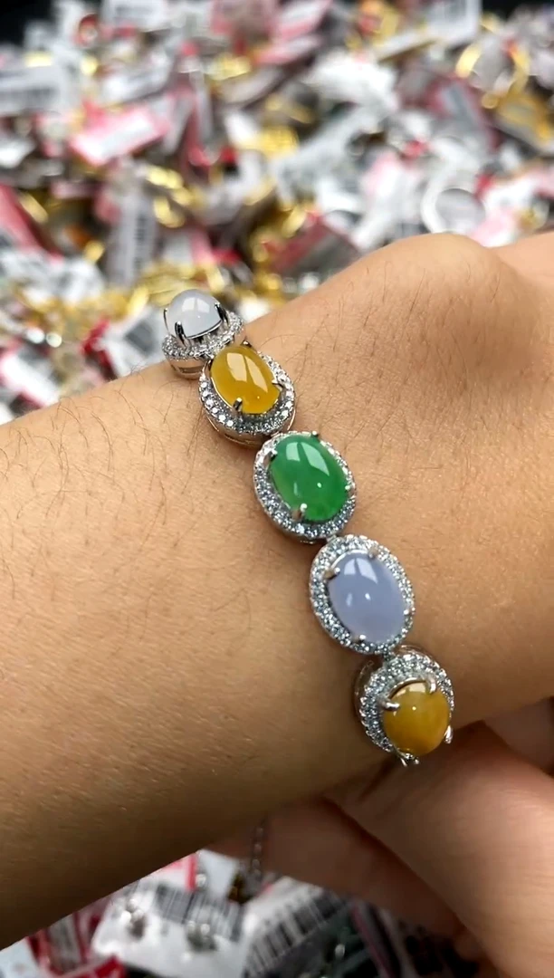 【闪购商品】翡翠戒指银S925镶嵌666666666     3