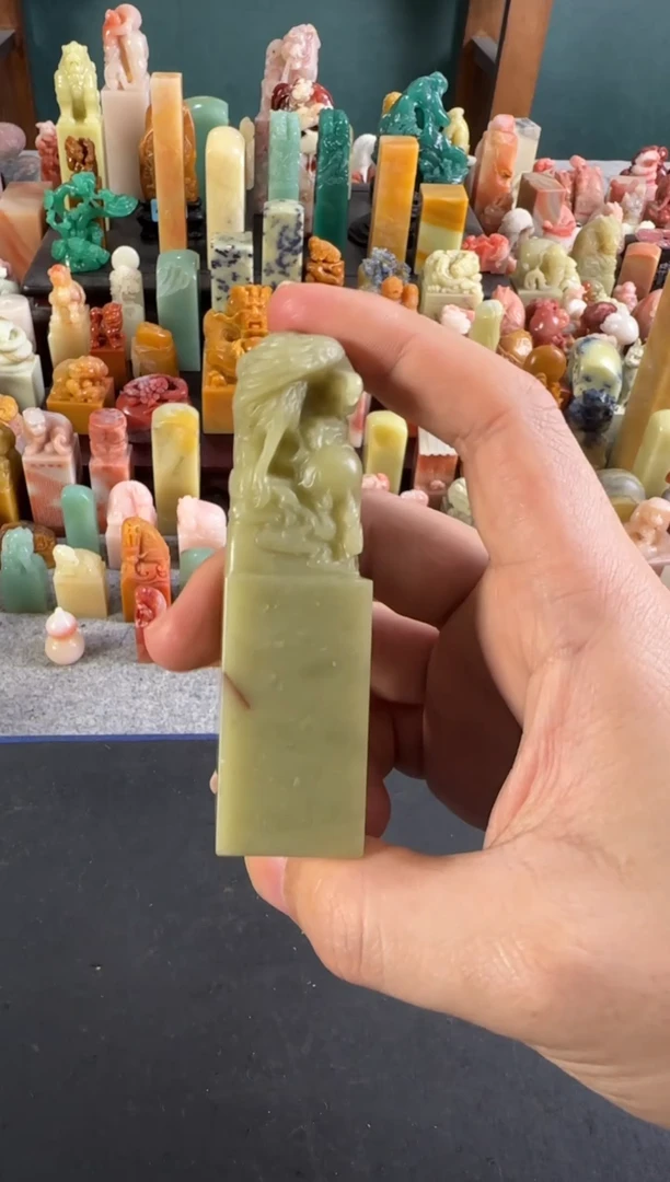 青田石印石编号编号3017包刻四字