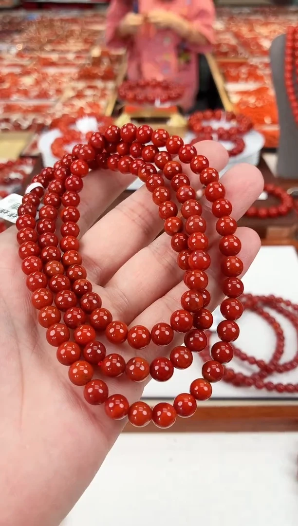 南红玛瑙瓦西多圈7+未镶嵌一个/条