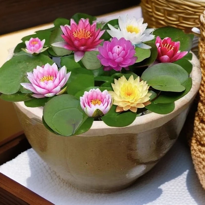 睡莲带芽发货当年开花阳台庭院种植水培植物送肥料