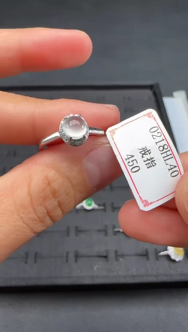 【闪购商品】翡翠戒指银S925镶嵌0218HL40