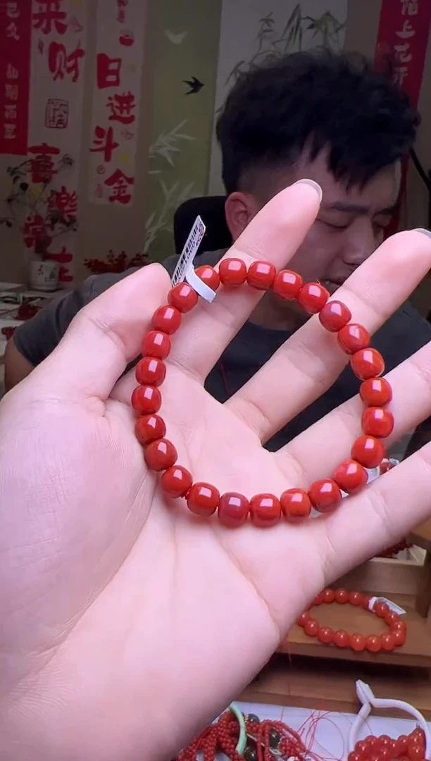 未镶嵌8mm南红玛瑙瓦西老型单圈