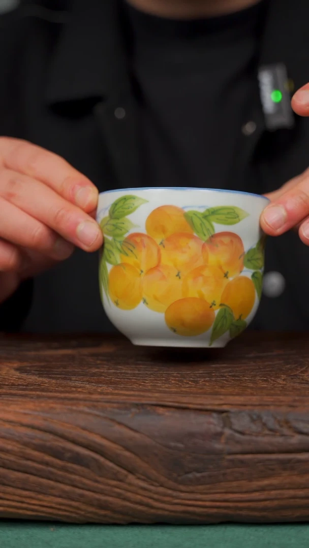 【闪购商品】瓷片49寻一缕瓷香杯釉下手工手绘瓷器