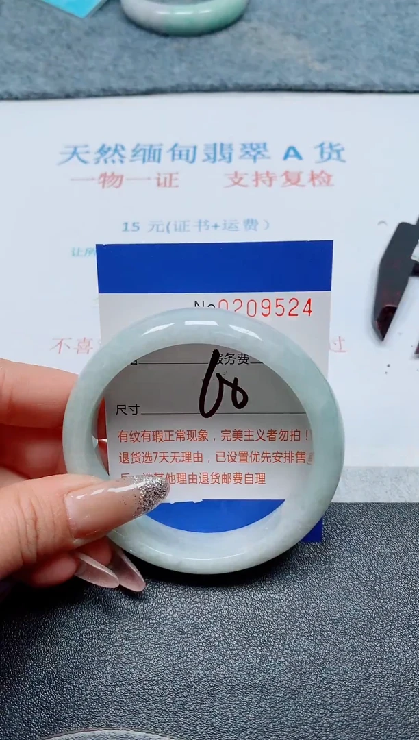 未镶嵌手镯翡翠A货手镯09524