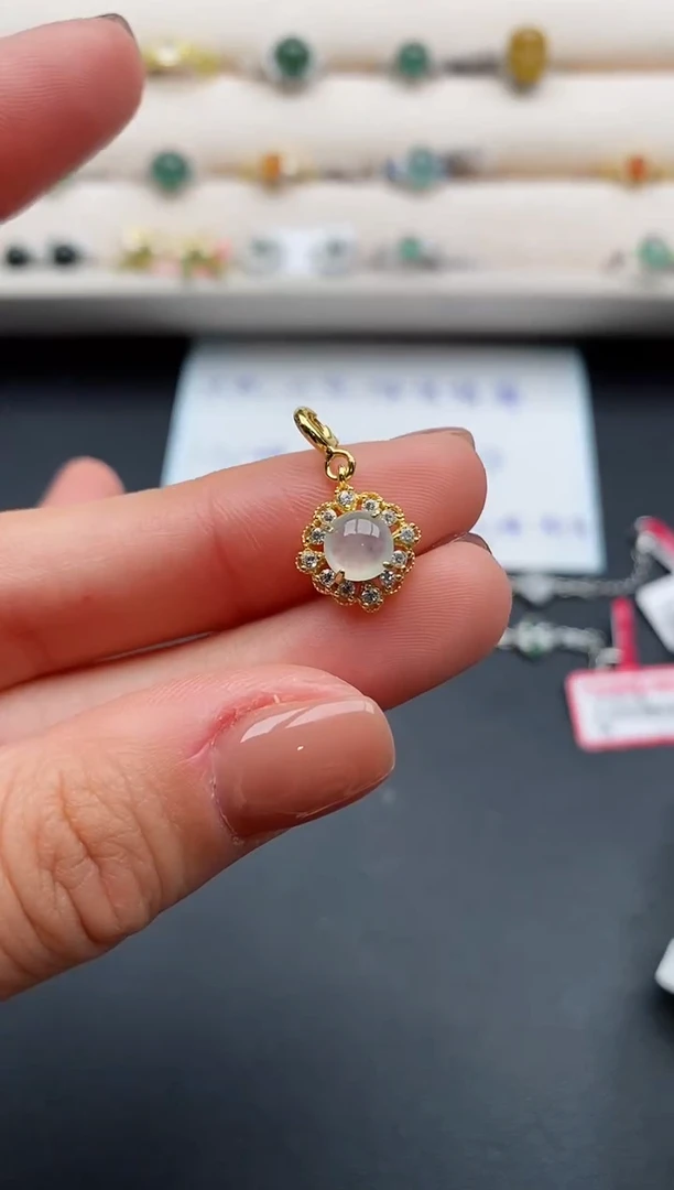 银S925镶嵌戒指翡翠777777+10