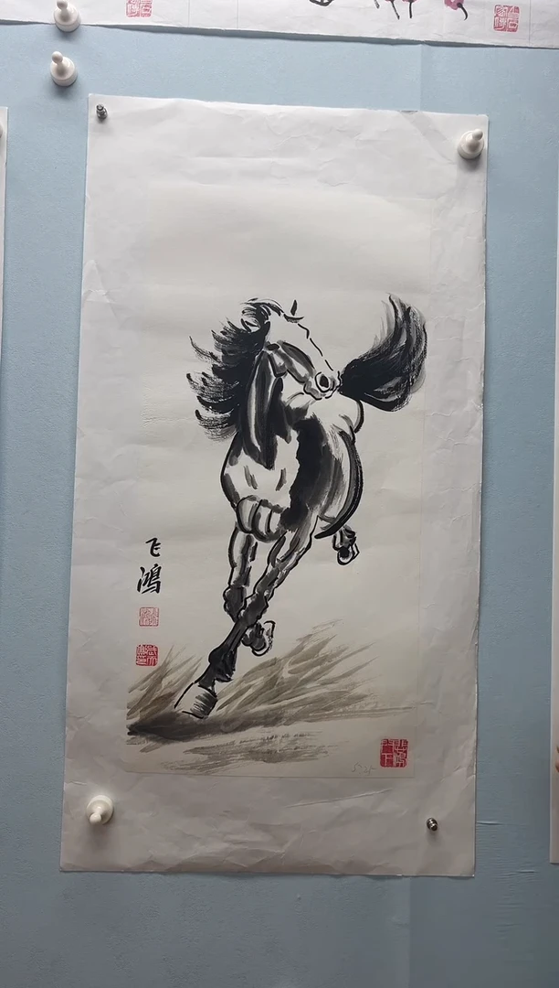 国画武天庆老师马到成功