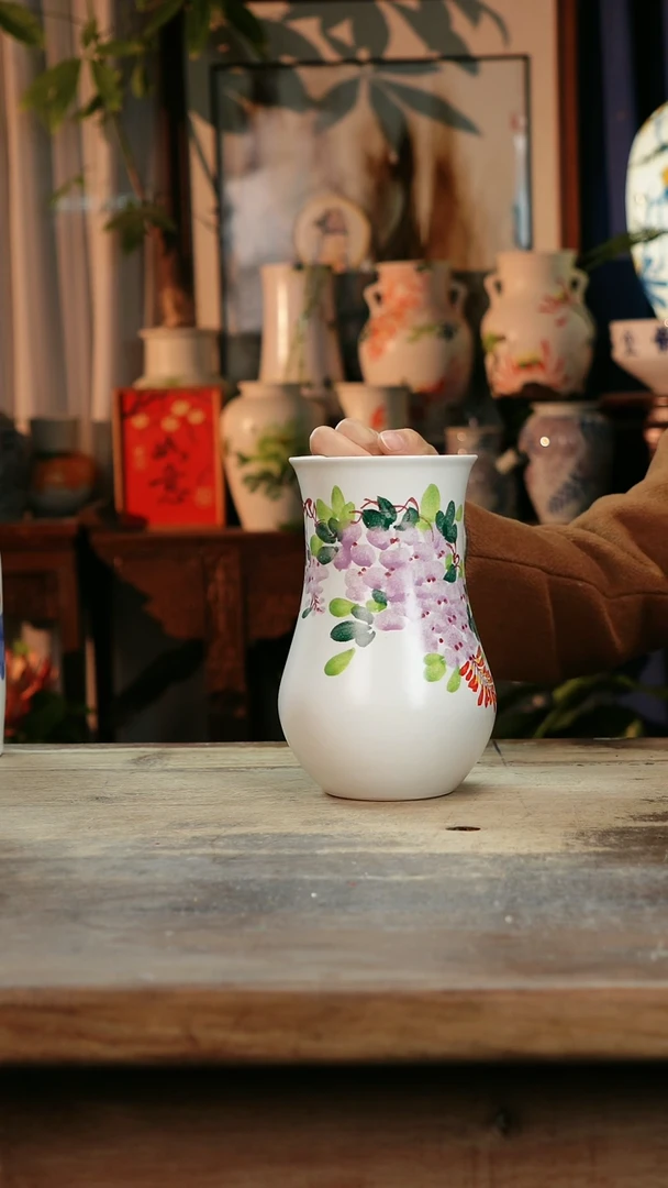 【闪购商品】瓷片景德镇纯手工釉下彩精品花瓶