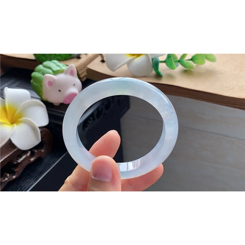 621批4747号51.8-10.6-8.1清浅的绿水底色宛若一汪碧天然翡翠手镯