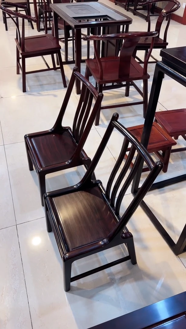 【闪购商品】巴西红酸枝小靠背凳（一对）