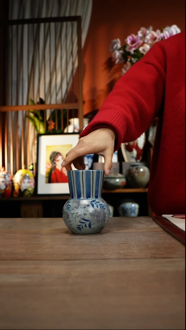 当代景德镇设计师釉下手绘陶瓷花瓶