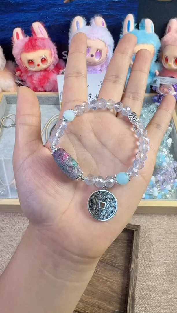 无合成金属60陶土珠珠琉璃手串