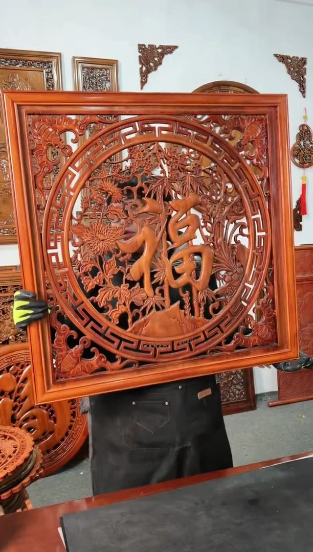 【闪购商品】香樟木木雕80公分  四季福