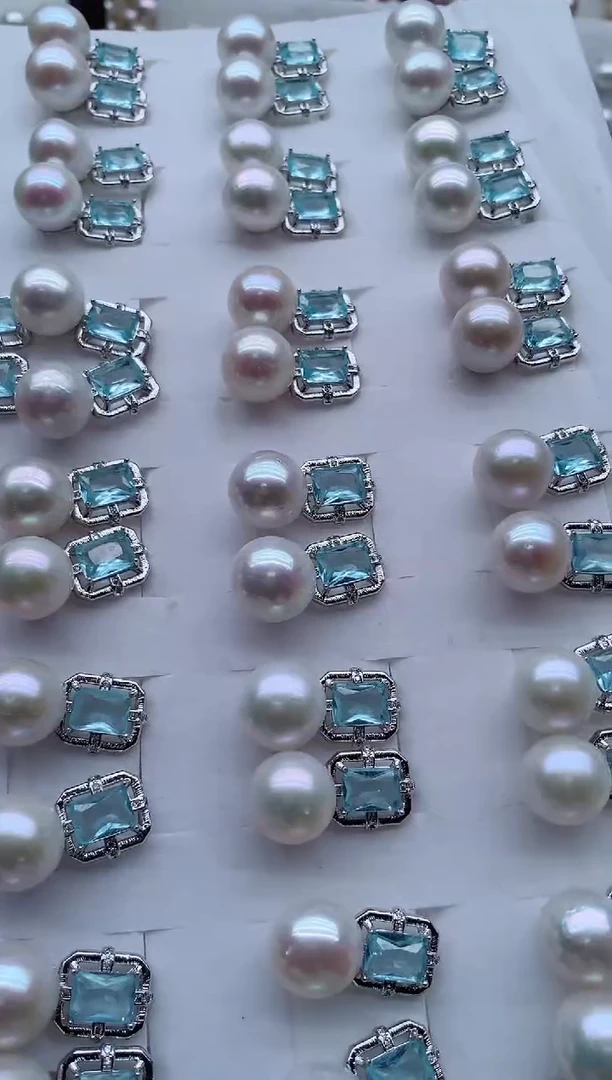 合金淡水珍珠耳饰多样性发其一，非无暇