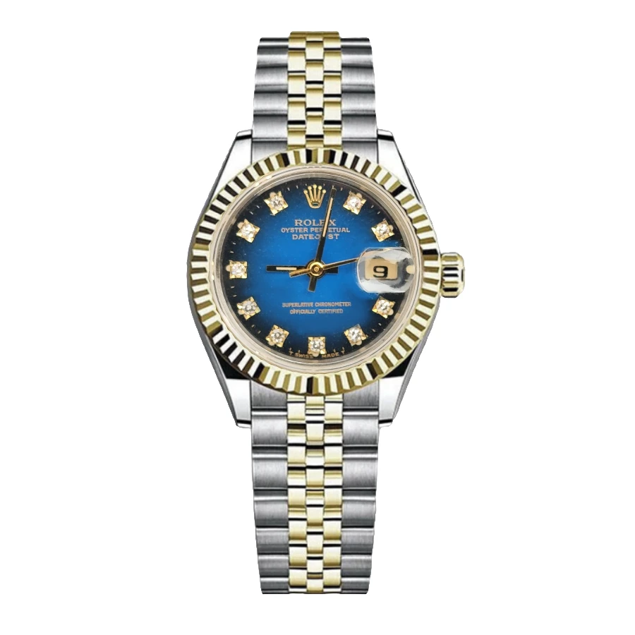 99新 Rolex/劳力士 日志69173/26mm/渐变蓝盘/原钻/自动机械/单表