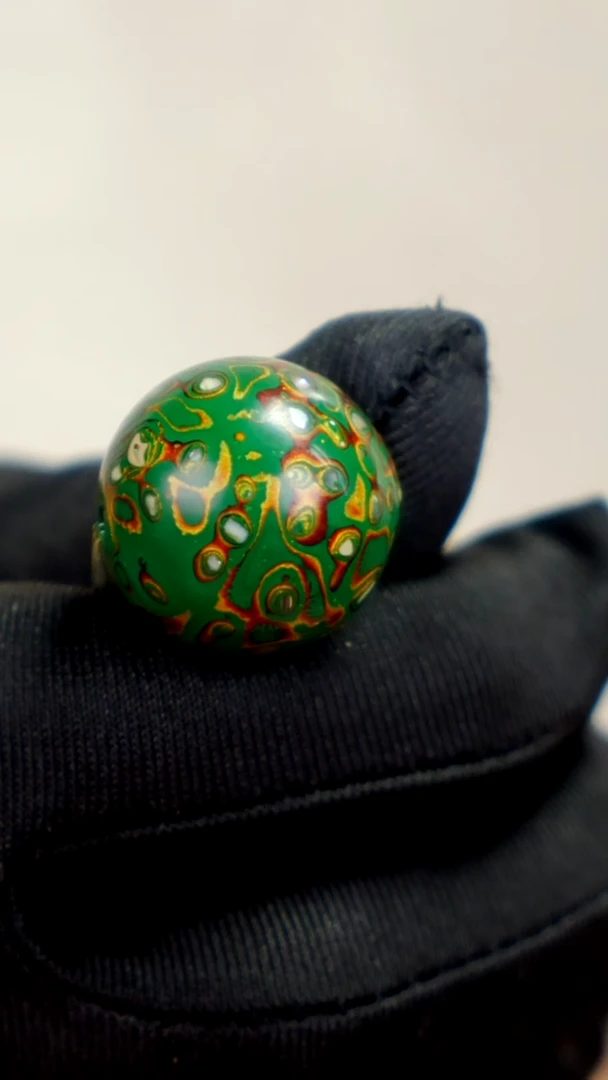 疯子大漆绿金螺钿20mm