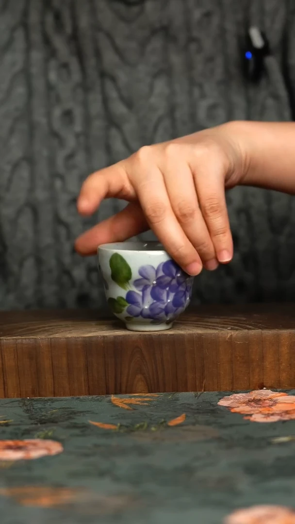 杯釉下彩手工手绘同款陶器