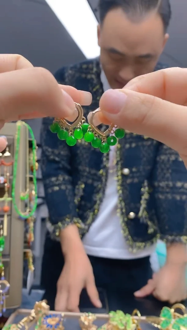 【闪购商品】翡翠耳饰合金338翡翠耳包