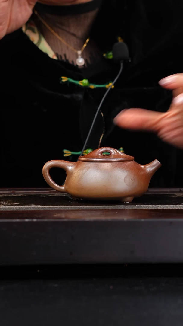 茶壶紫砂黄龙山朱泥景舟石瓢柴烧200cc肖江群