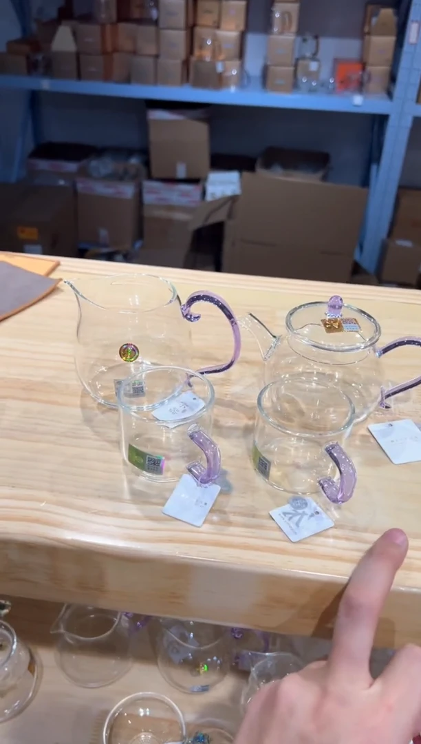 禾器-青云壶-浅紫色+小锦然浅紫+清禾杯浅紫2只