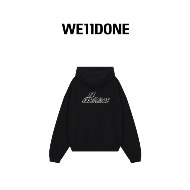 【25春夏新品】WE11DONE珍珠LOGO拉链连帽卫衣外套简约时尚25-853