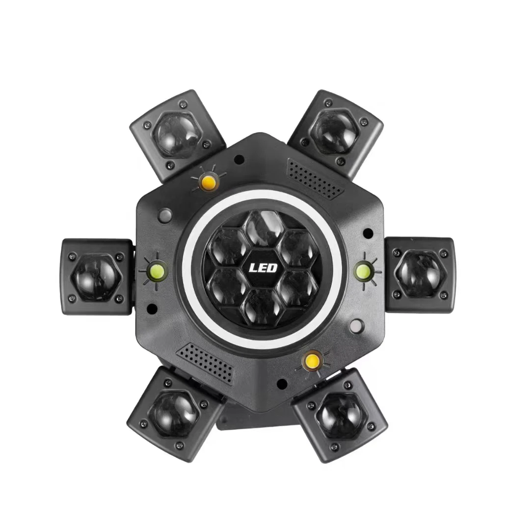 新款家用ktv六臂小金刚摇头灯激光灯酒吧彩灯蹦迪声控舞台灯光