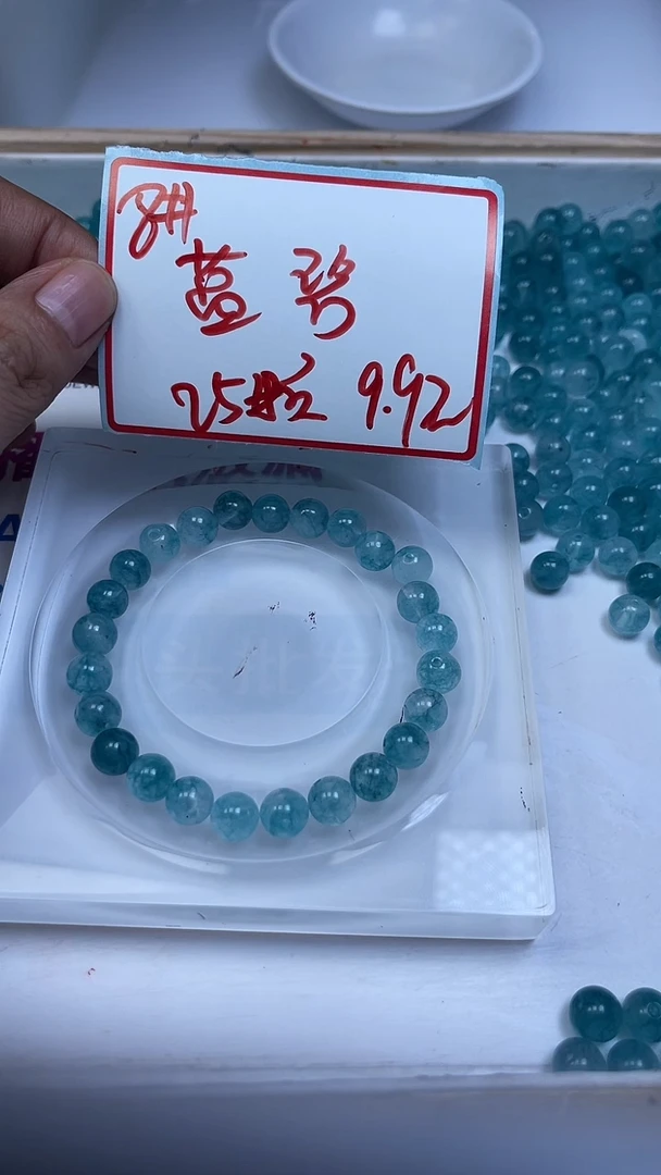 未镶嵌散珠碧玺A1791 帕蓝碧玺8mm25颗9.9元