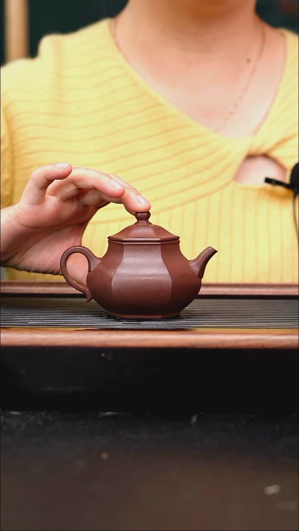 茶壶紫砂四号井底槽青六方玲珑150cc王梦佳