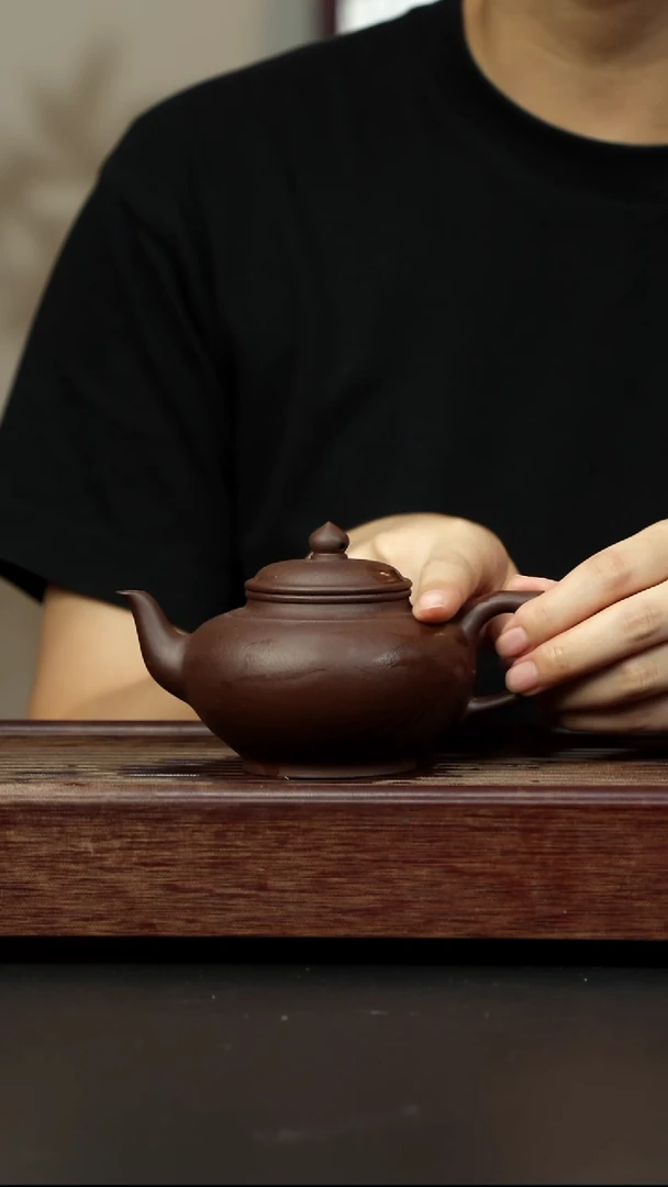 紫砂茶壶老紫泥 笑樱