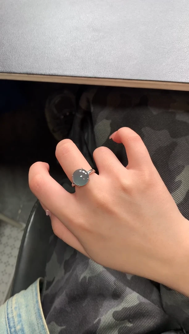 【闪购商品】翡翠戒指银S925镶嵌52141