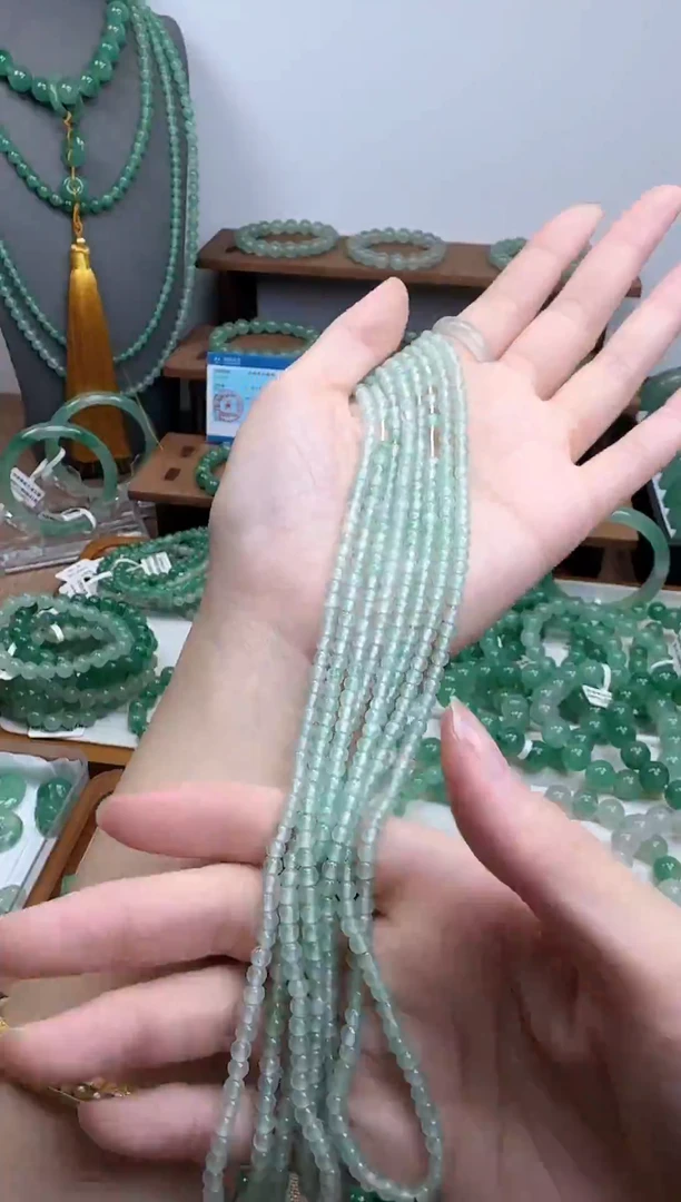 项链未镶嵌石英质玉天然非洲翠珠链