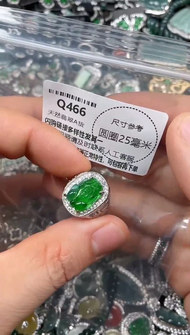翡翠未镶嵌颈饰Q466戒指