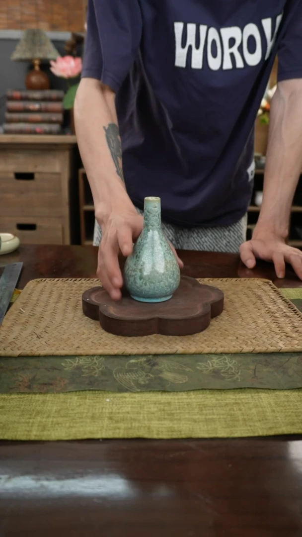 陶瓷一件包邮结晶釉花瓶次品69